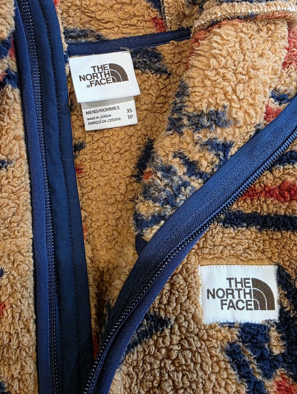 The North Face Men's Campshire Pullover Hoodie Cedar Brown California Geo Print - Picture 4 of 5